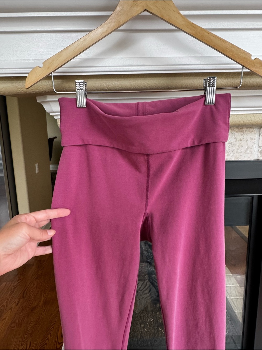 Swami Pink Leggings Wide Leg Roll Over Waist Small - Picture 2 of 3